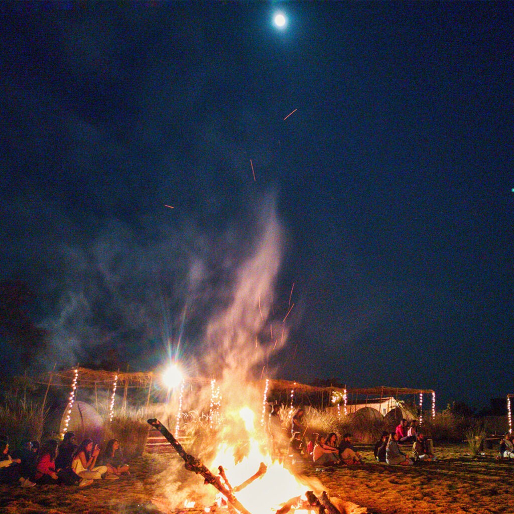 Bonfire moonlight part night