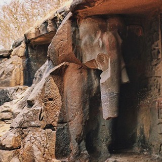 kuda buddhist caves archaeological site tala raigad maharashtra india